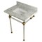 Kingston Brass 30X22 Marble Vanity Top W/ Acrylic Feet Combo, Marble/Brass KVPB30MASQ7 - alternate 1